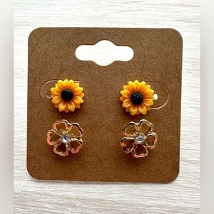 Flower earrings 2pairs